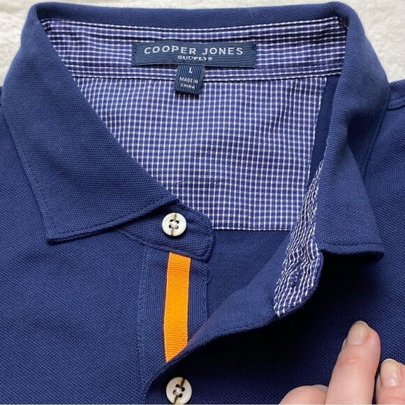 Cooper Jones Supply Blue Short Sleeve Polo Size Large - Picture 6 of 10